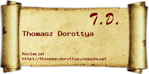 Thomasz Dorottya névjegykártya
