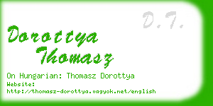 dorottya thomasz business card